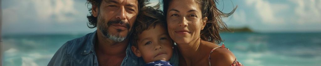 Familia en la Playa